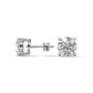 Brilliant Round Cut Lab Created Diamond silver Earring