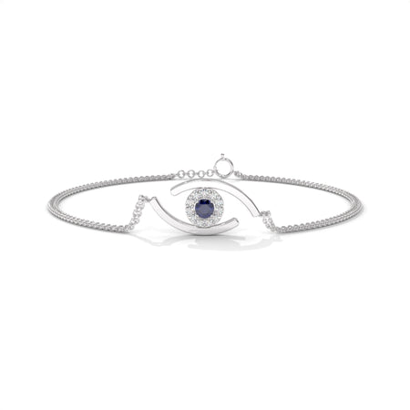 925 Sterling Silver Eyelash Bracelet