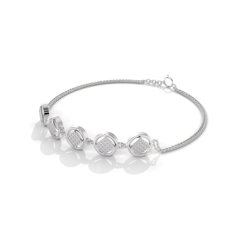 Women's Silver Bracelet Bournyno