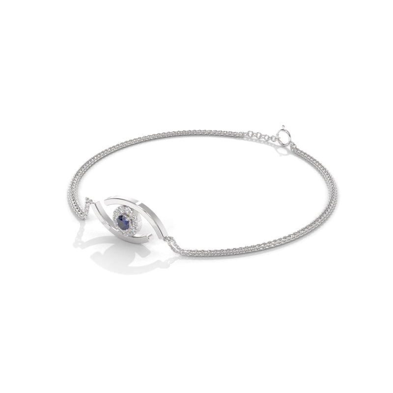 925 Sterling Silver Eyelash Bracelet