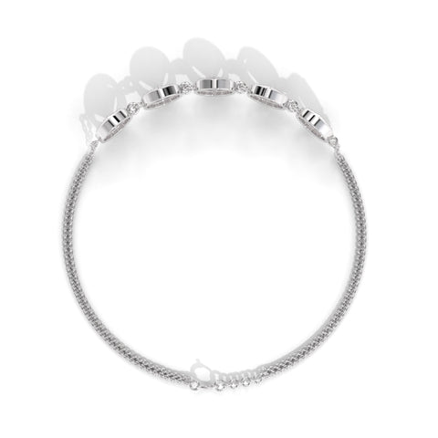 Women's Silver Bracelet Bournyno