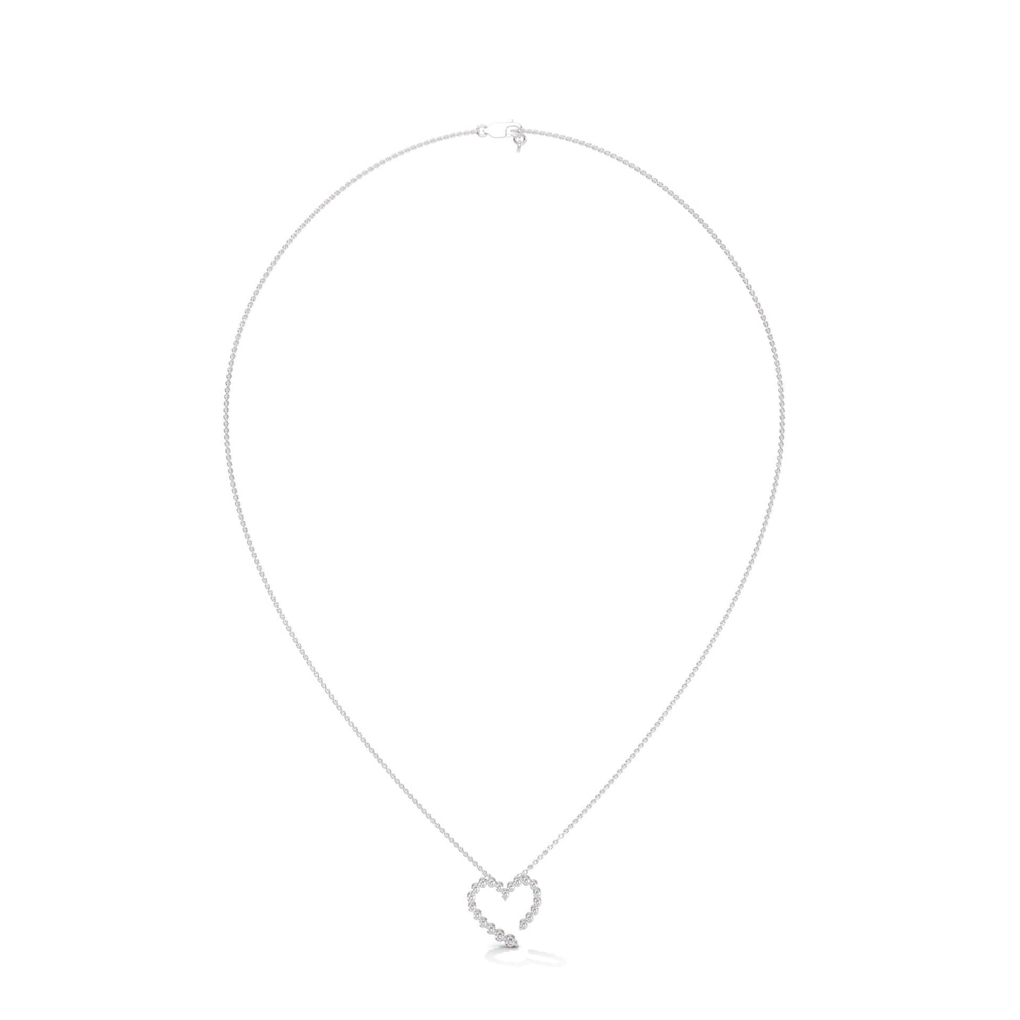 925 Sterling Silver & Diamond Heart Pendant