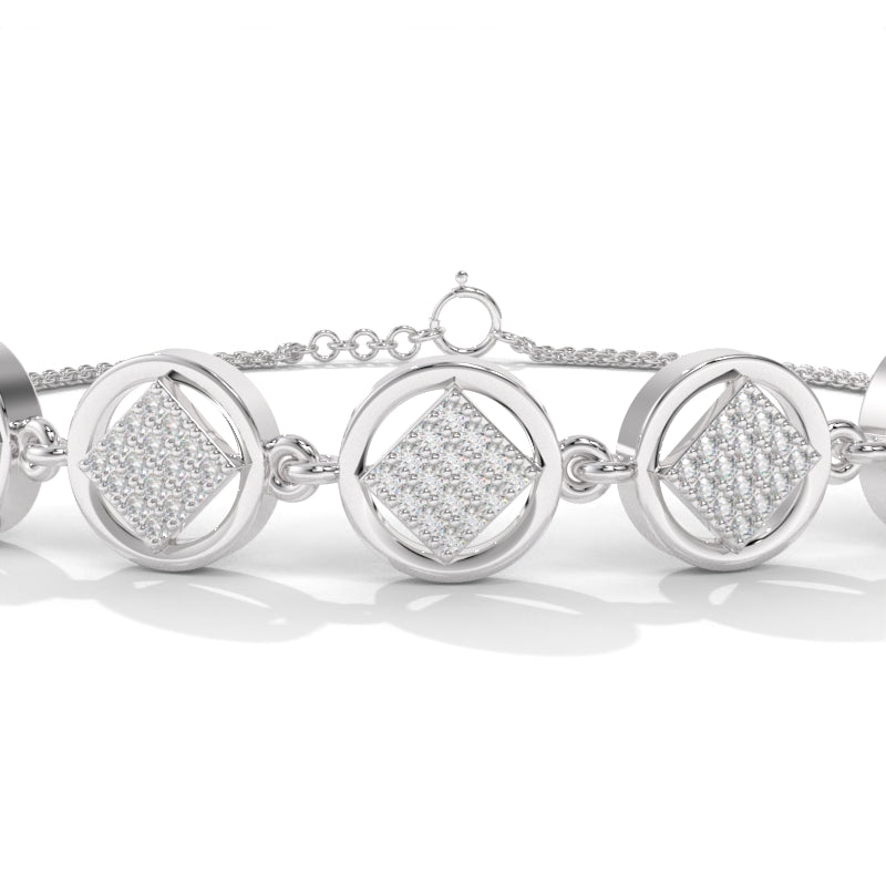 Women's Silver Bracelet Bournyno