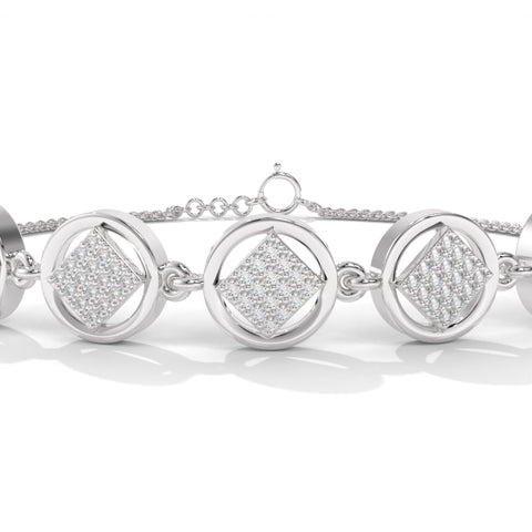 Women's Silver Bracelet Bournyno