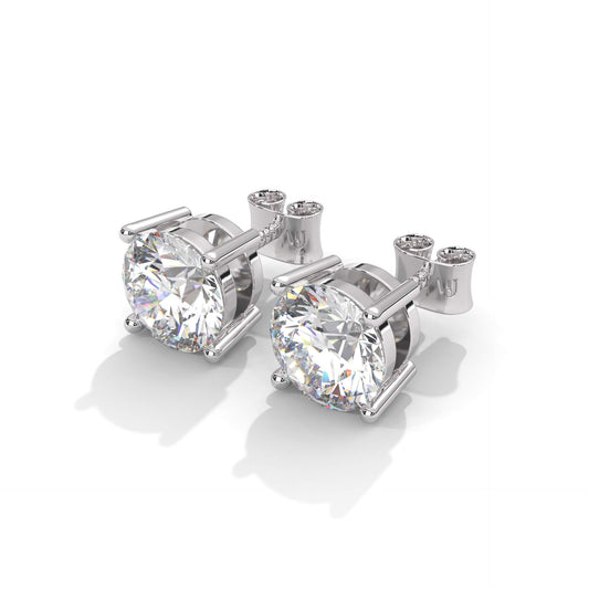 Brilliant Round Cut Lab Created Diamond silver Earring