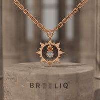 Sunburst Lab Grown Diamond Necklace