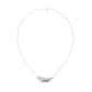 Sterling Silver Pave Curved Bar Crescent Necklace