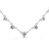 Silver Plated Cubic Zirconia Stud Pendant Chain