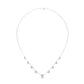 Silver Plated Cubic Zirconia Stud Pendant Chain