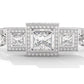 Princess cut dimond silver bracelet - A Royal Touch of Radiance