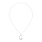 Small Creascent Moon Silver Diamond Pendant