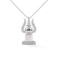 Sterling Silver Trishul And Shivling Pendant