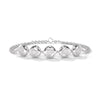 Crunchy Fashion Stylish Crystals Silver Bracelet for Women