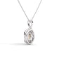 Pearl & Silver Diamond Accent Twist Pendant Necklace