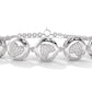 Crunchy Fashion Stylish Crystals Silver Bracelet for Women