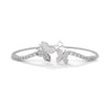 Butterfly Charm Adjustable Silver Diamond Cubic Zirconia Tennis Bracelet