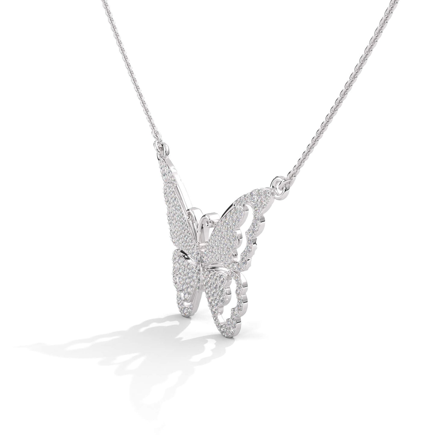 Silver Butterfly Necklace For Women