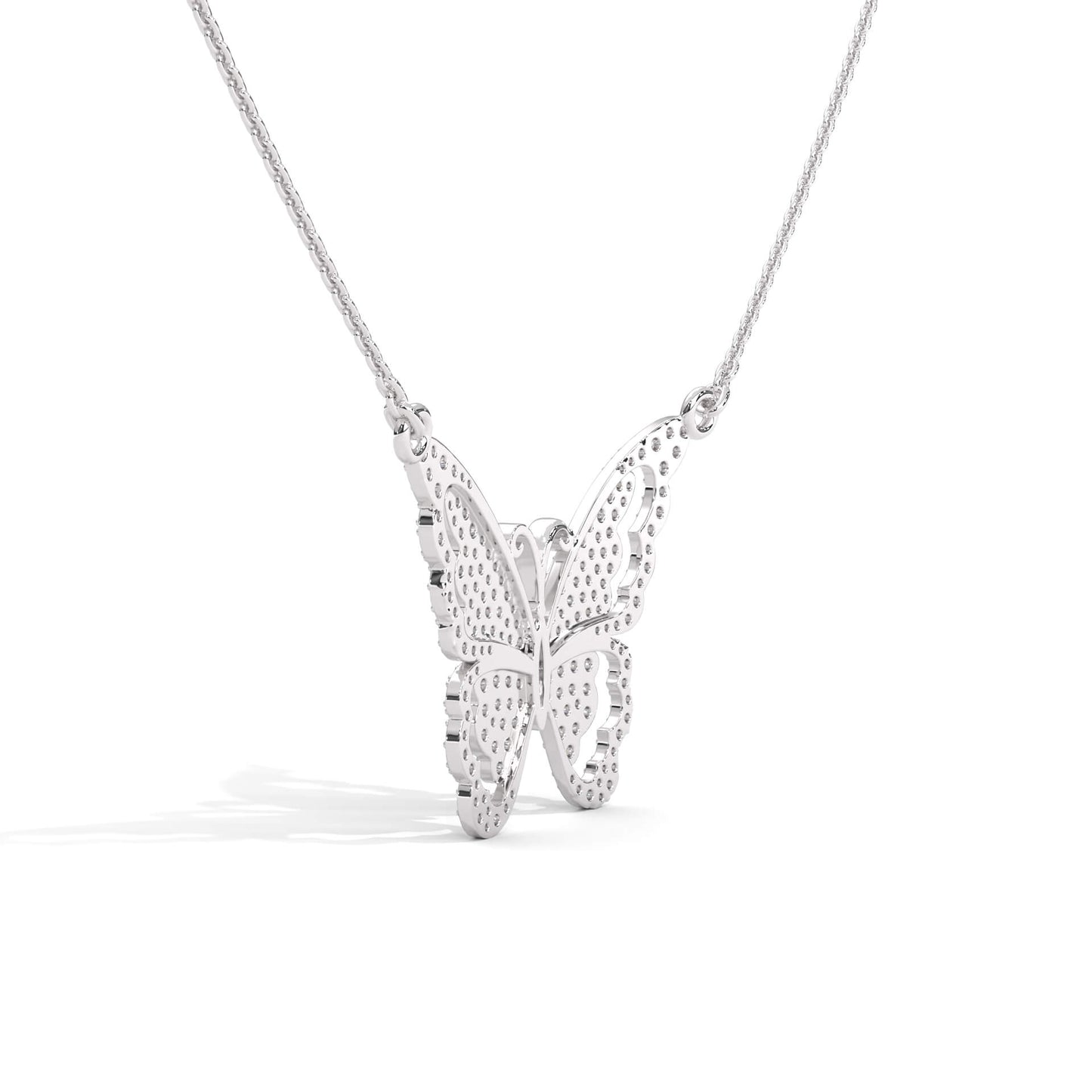 Silver Butterfly Necklace For Women