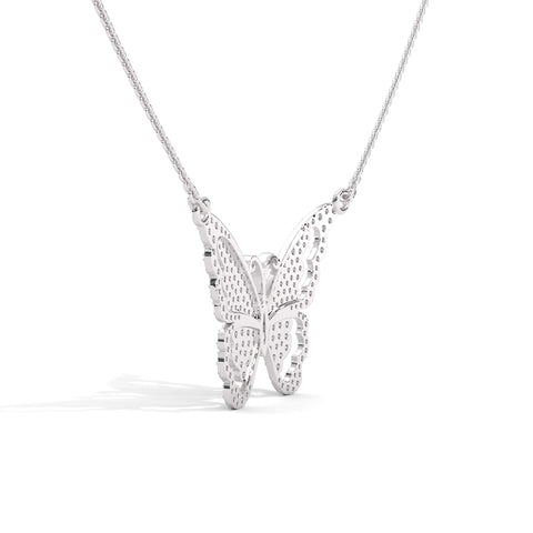 Silver Butterfly Necklace For Women