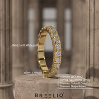 Lab Grown Wedding Band With Round Diamond