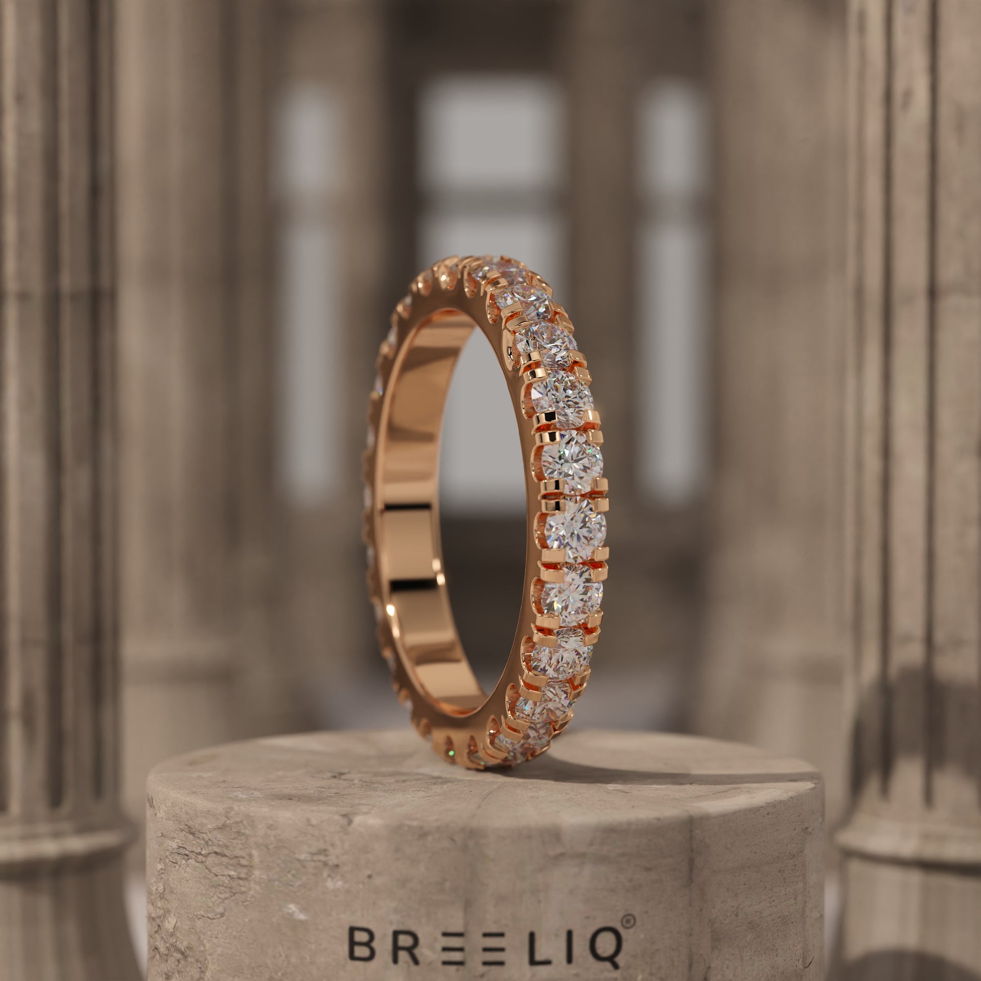 Lab Grown Wedding Band With Round Diamond