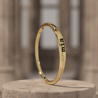 14K Solid Gold Personalized Engraved Ring