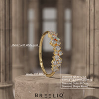 Cluster Ring with Lab Diamonds