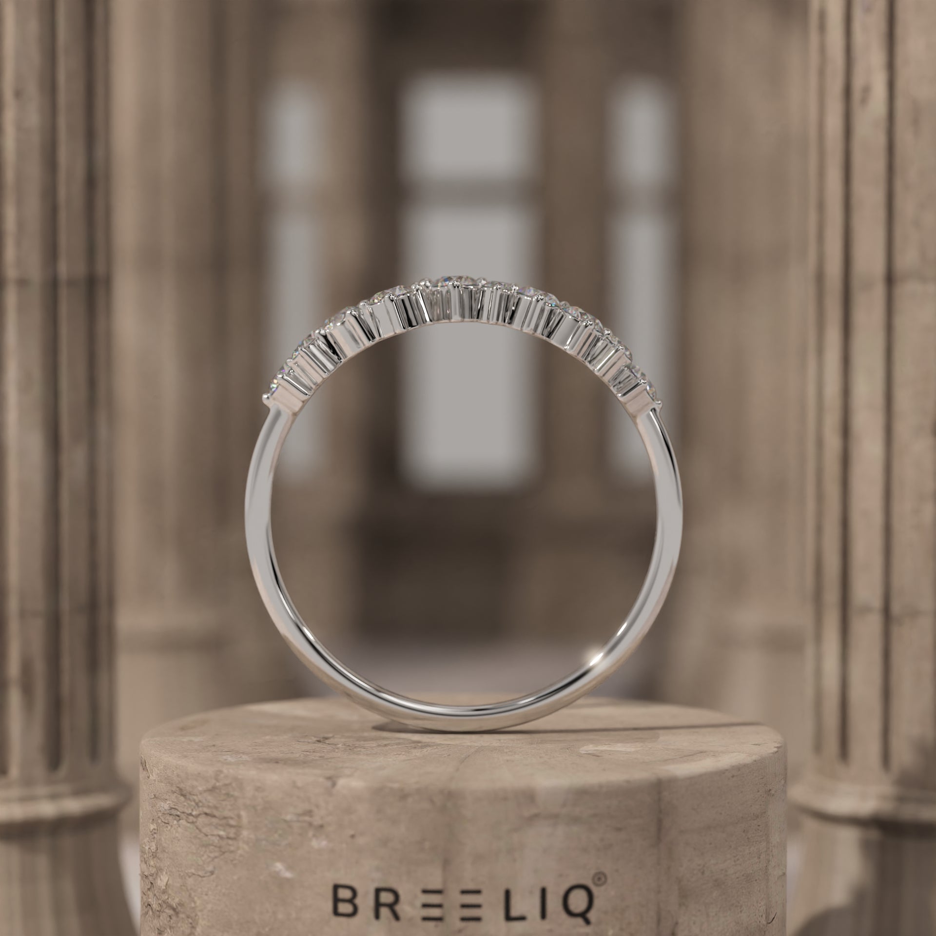 Cluster Ring with Lab Diamonds