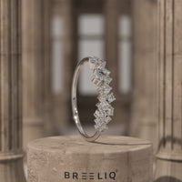 Cluster Ring with Lab Diamonds