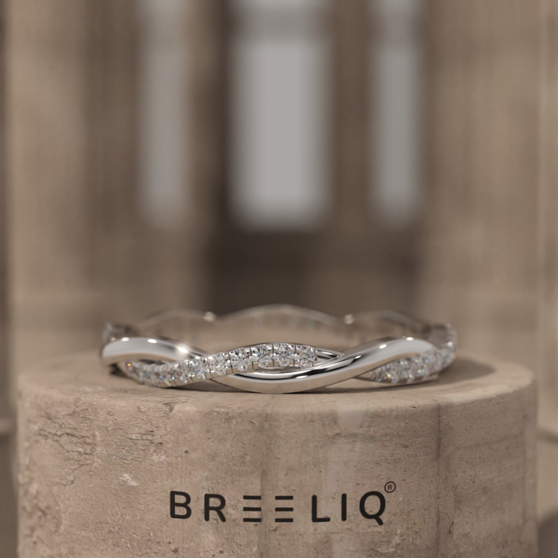 Infinity Twisted Lab grown Women's Wedding Ring