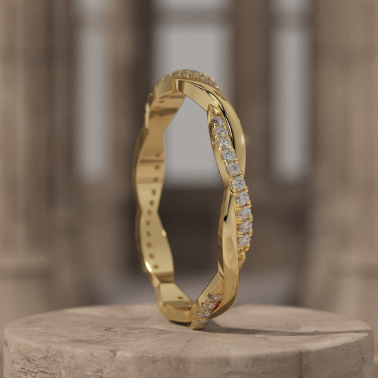 Infinity Twisted Lab grown Women's Wedding Ring