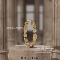 Milgrain Art Deco Stacking Ring