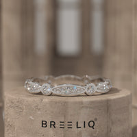 Milgrain Art Deco Stacking Ring