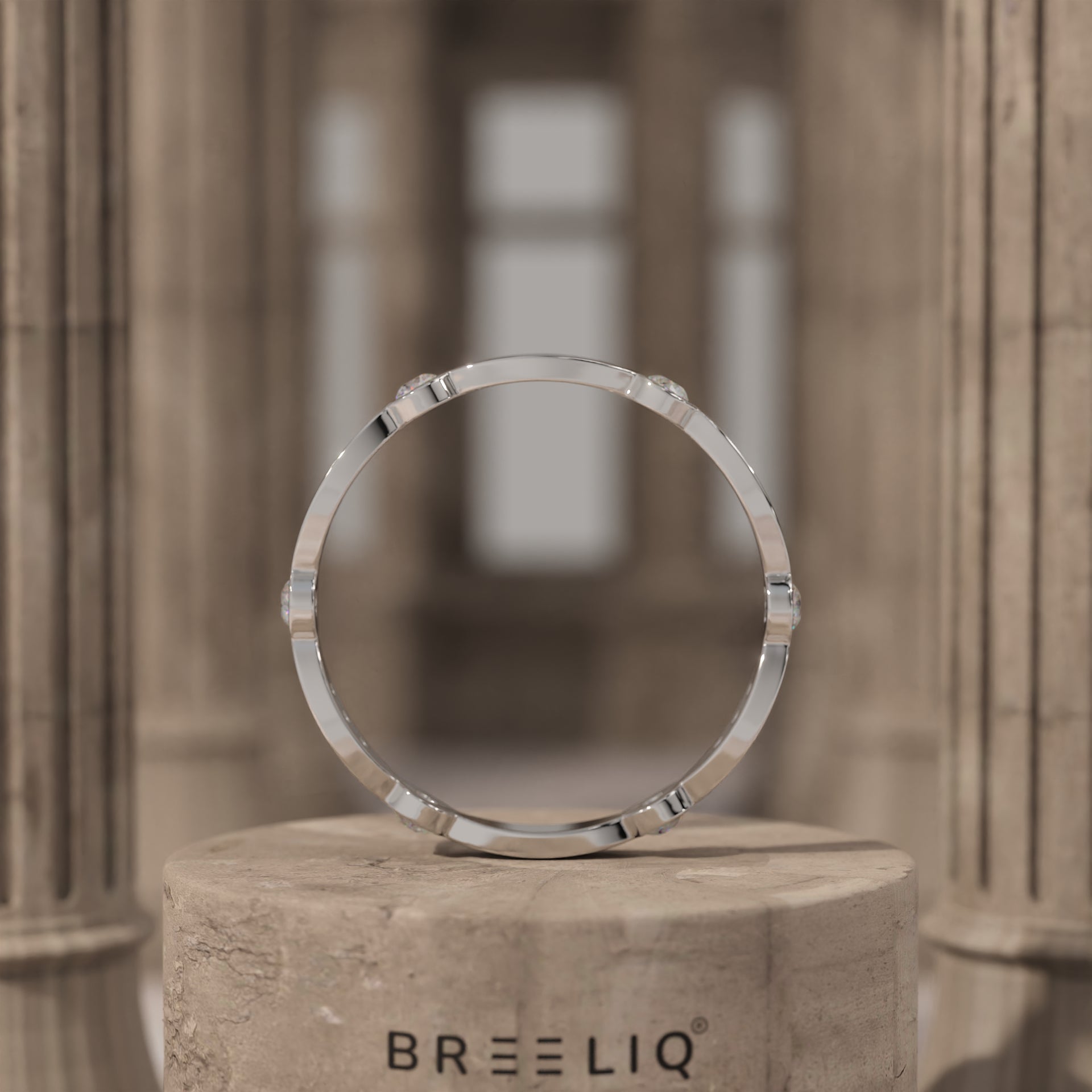 Milgrain Art Deco Stacking Ring