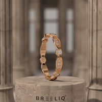 Milgrain Art Deco Stacking Ring