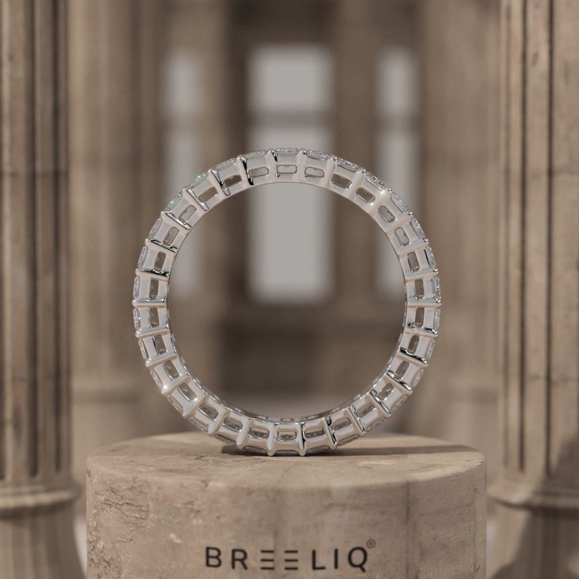 Emerald Cut Eternity Band