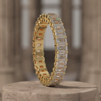 Emerald Cut Eternity Band
