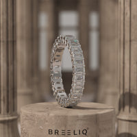 Emerald Cut Eternity Band