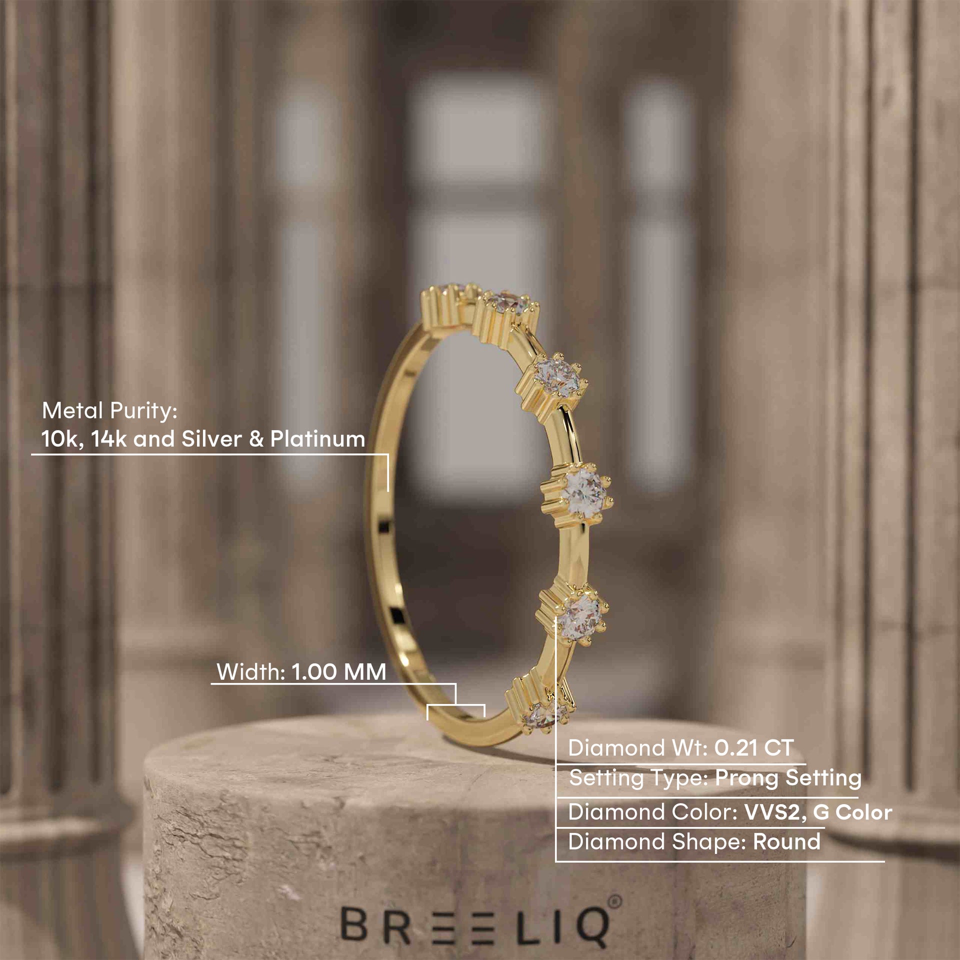 Elegant Diamond 14K Gold Ring