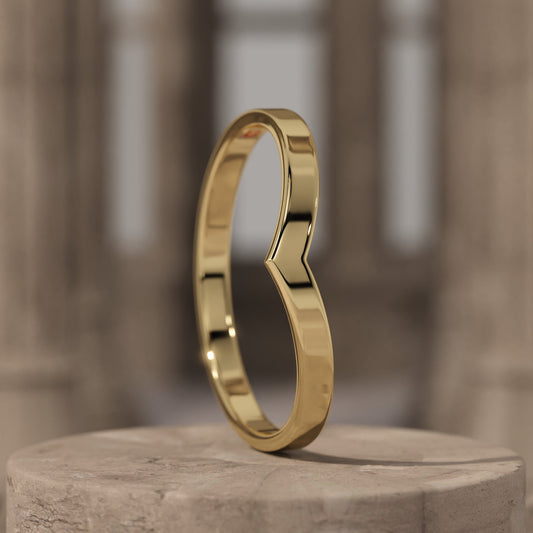 Plain Curved Wedding Ring