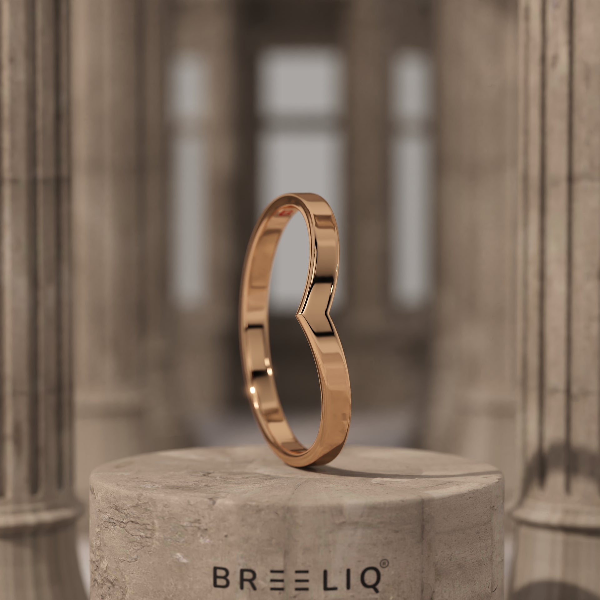 Plain Curved Wedding Ring