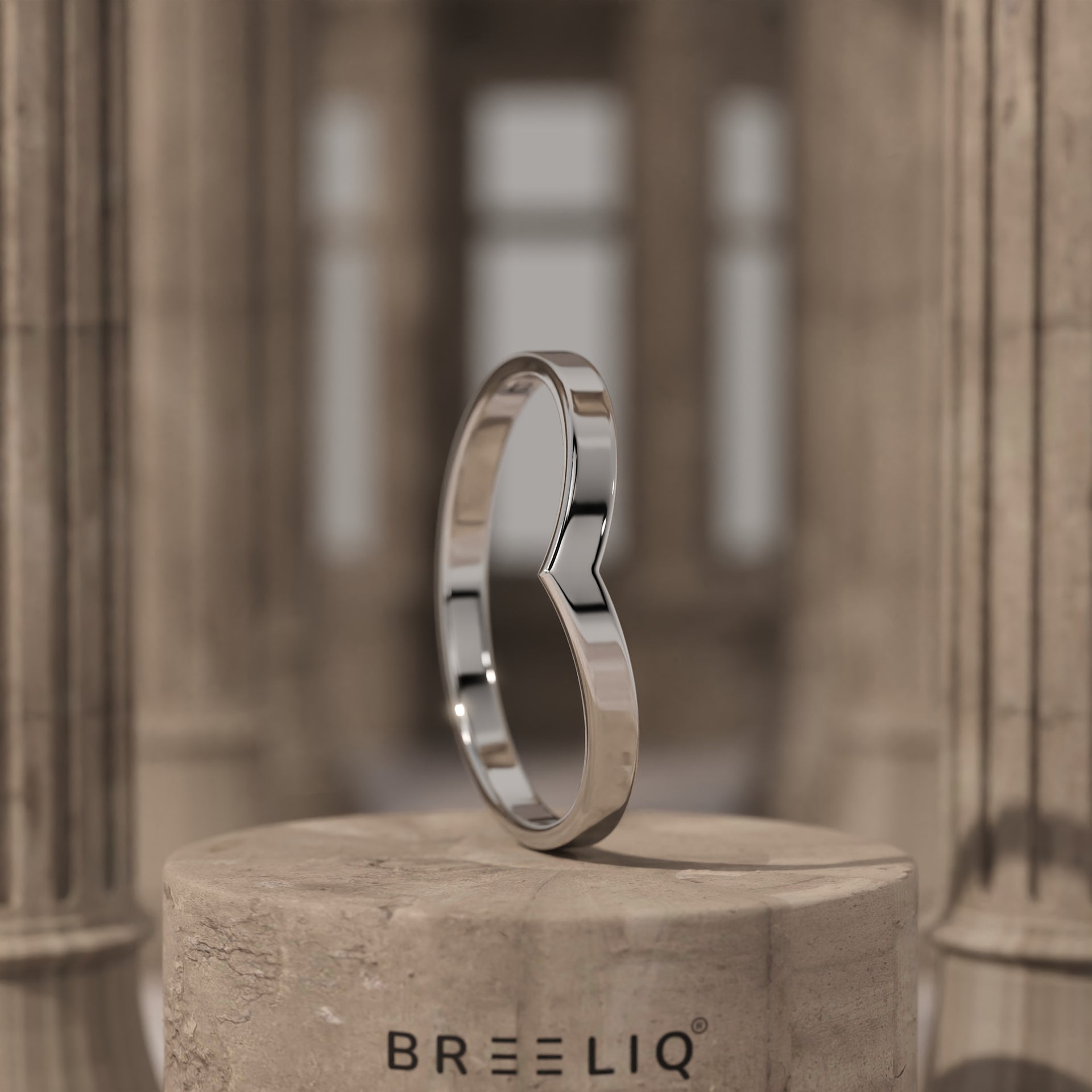 Plain Curved Wedding Ring