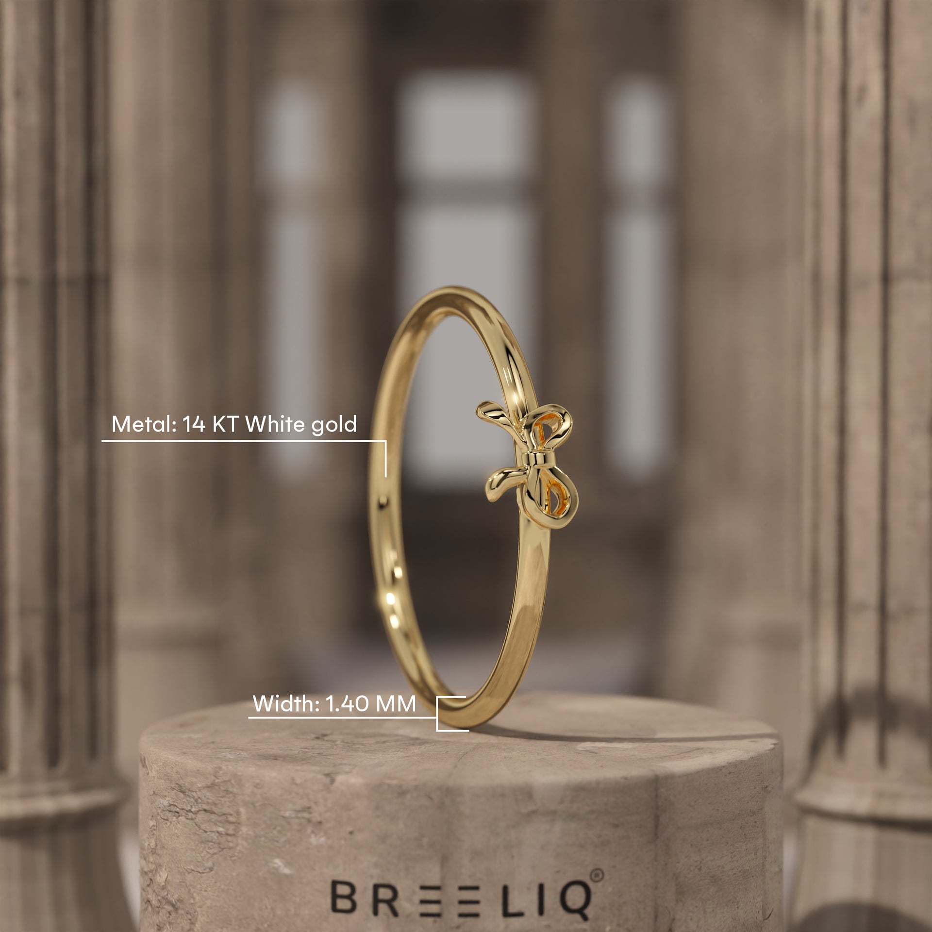 Bow Knot Gold Ring