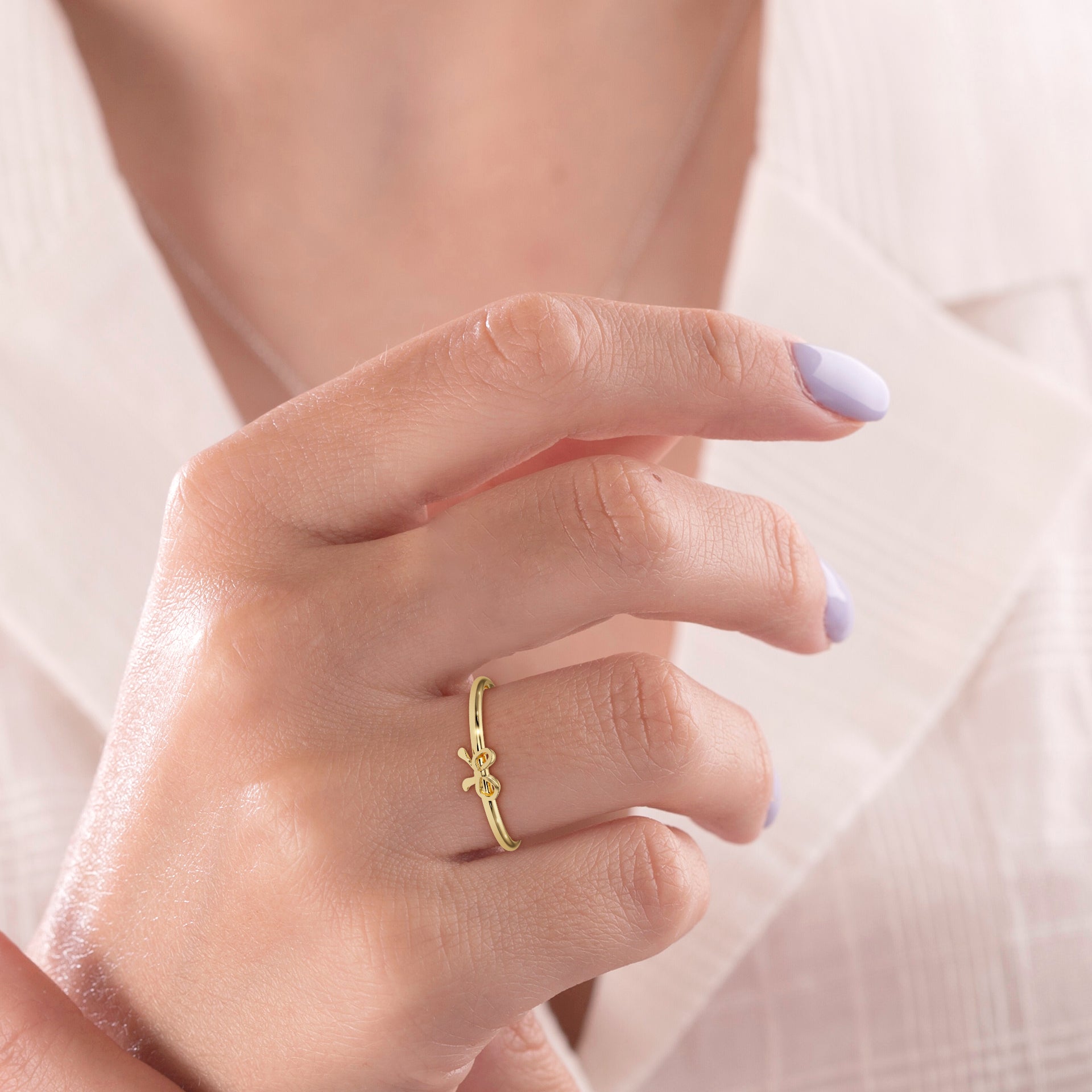 Bow Knot Gold Ring