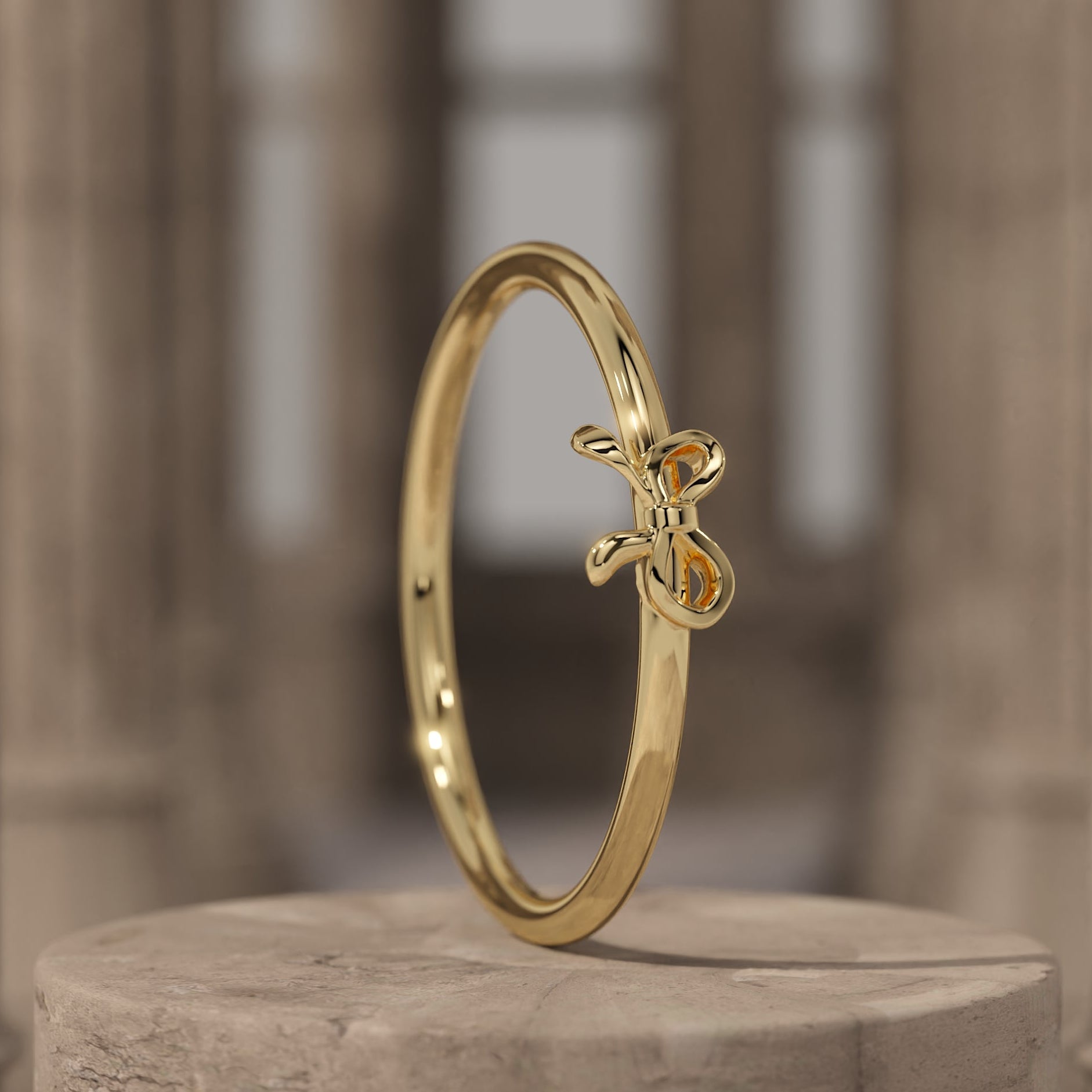 Bow Knot Gold Ring