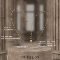 Bezel-Set Diamond Necklace