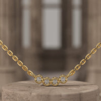 Bezel-Set Diamond Necklace