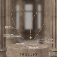 Marquise Two Stone Gold Necklace