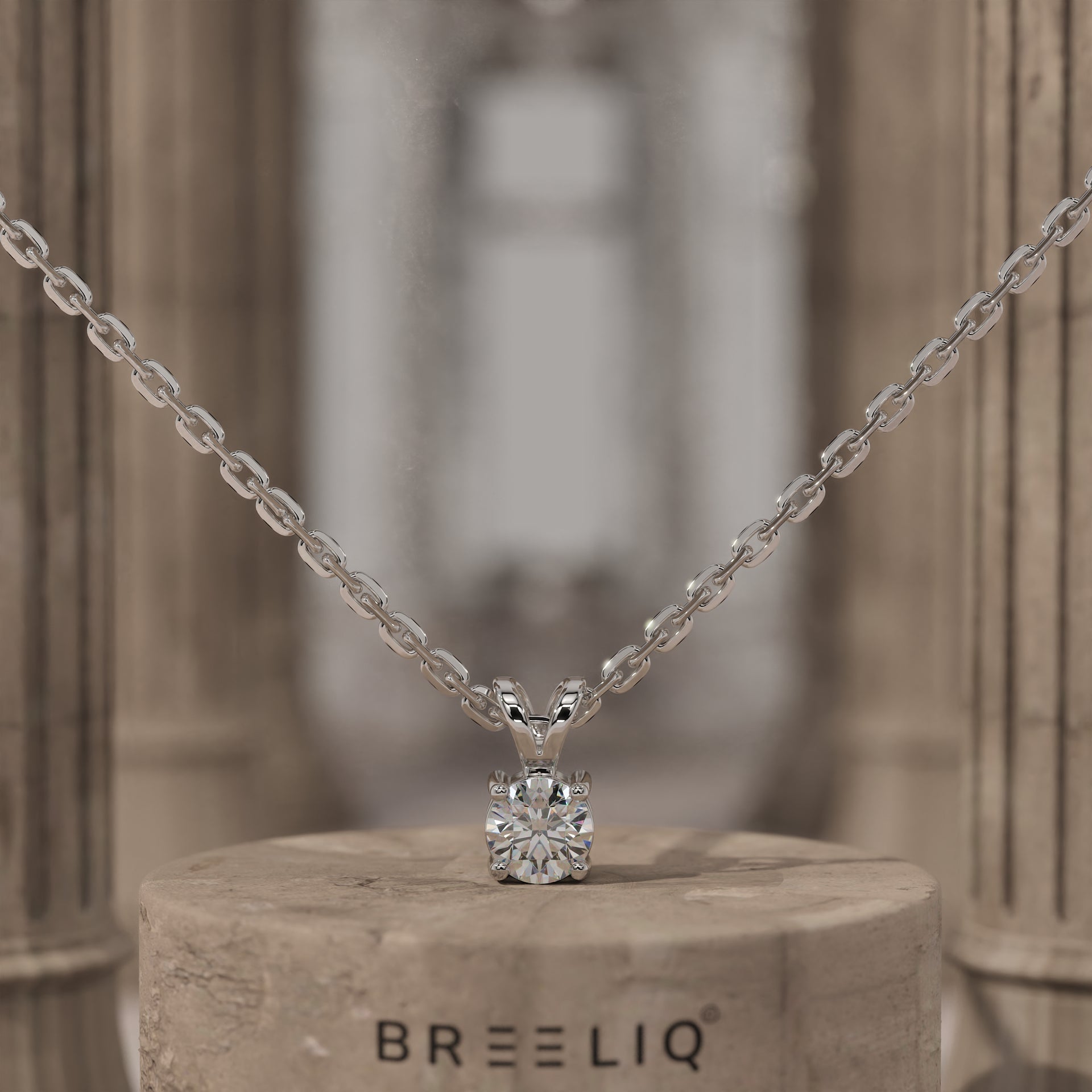 Solitaire Pendant Necklace