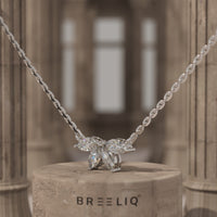 Marquise Flower Petal Diamond Necklace